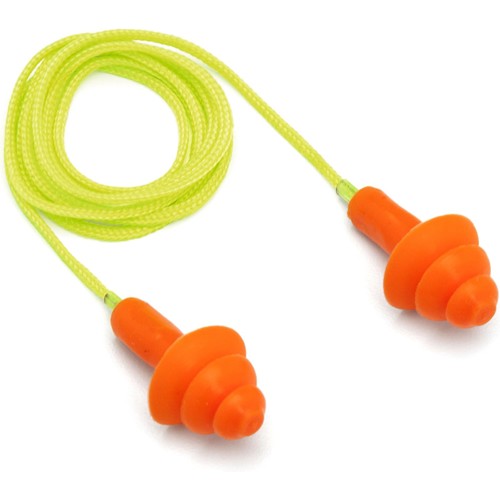 PYRAMEX Corded reusable earplug - NRR24dB - 50 pair/box for sale at KYGUNCO.