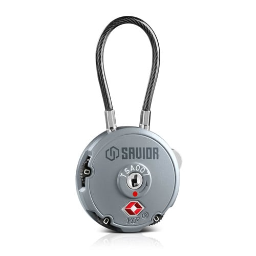 SAVIOR EQUIPMENT 3-Digit Combination Cable Lock TSA SW Gray for sale at KYGUNCO.