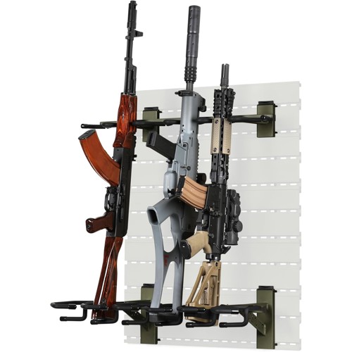 SAVIOR EQUIPMENT 6-Slots Rifle Rack for Slate Wall Rack OD Green for sale at KYGUNCO.