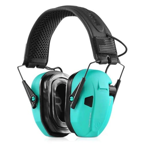 SAVIOR EQUIPMENT Apollo Electronic Earmuffs 24dB NRR Bright Teal for sale at KYGUNCO.