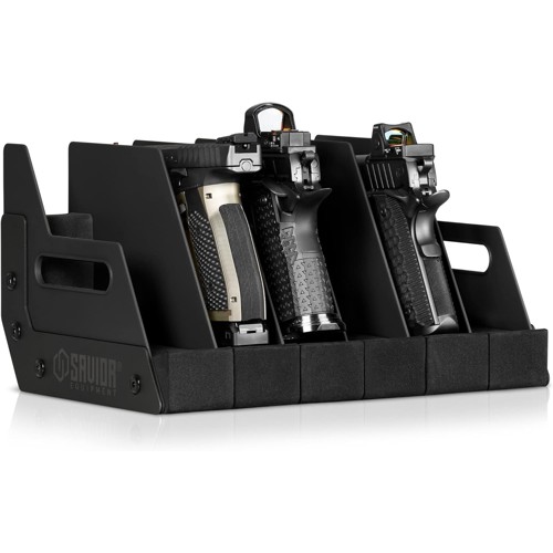 SAVIOR EQUIPMENT 6 Pistol Revolver Storage Gun Rack Obsidian Black for sale at KYGUNCO.
