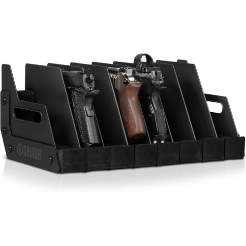 SAVIOR EQUIPMENT 8 Pistol Revolver Storage Gun Rack Obsidian Black for sale at KYGUNCO.