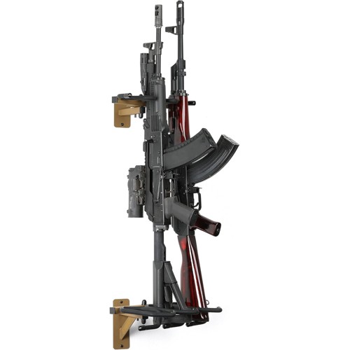 SAVIOR EQUIPMENT Rifle Shotgun Wall Mnt Gun Display Blk/RAL8000 Tan for sale at KYGUNCO.