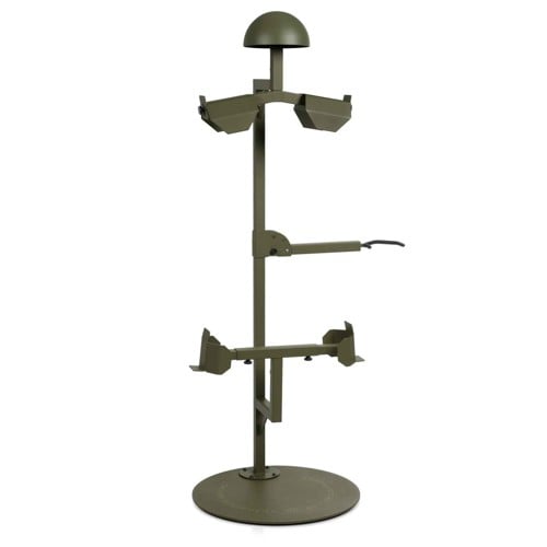 SAVIOR EQUIPMENT Helmet.Armor.Belt Stand Up Display Rack OD Green for sale at KYGUNCO.