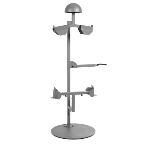 SAVIOR EQUIPMENT Helmet.Armor.Belt Stand Up Display Rack SW Gray for sale at KYGUNCO.