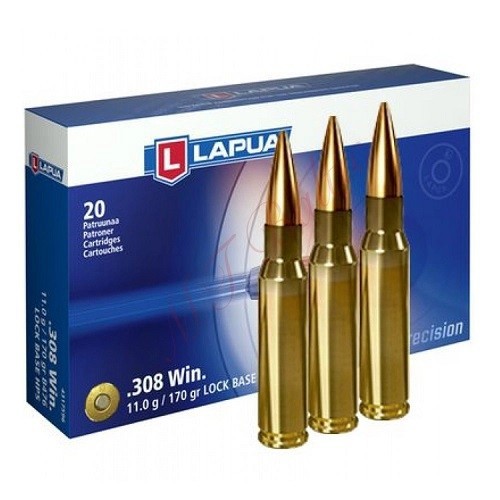 LAPUA AMMO 308 Winchester 170gr Lock Base 20rd for sale at KYGUNCO.