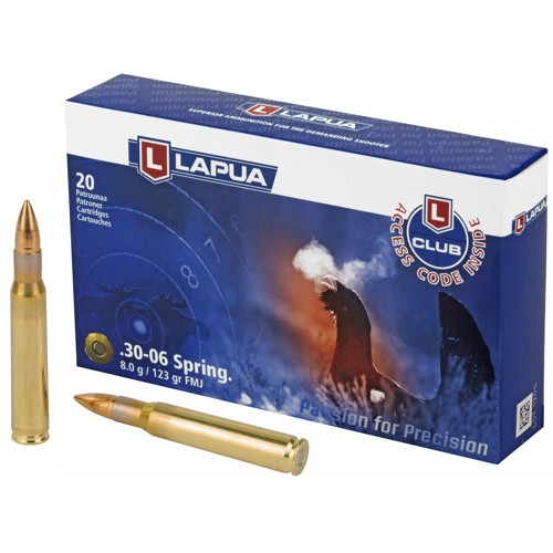LAPUA AMMO 30-06 Springfield 123gr FMJ 20rd for sale at KYGUNCO.