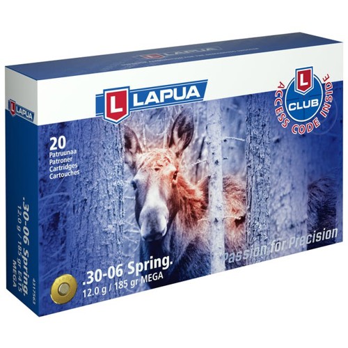 LAPUA AMMO 30-06 Springfield 185gr Mega Soft Point 20rd for sale at KYGUNCO.