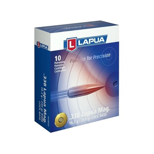 LAPUA AMMO 338 Lapua Magnum 250gr Lock Base FMJBT 10rd for sale at KYGUNCO.