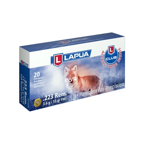 LAPUA AMMO 222 Remington 55Gr Soft Point 20rd for sale at KYGUNCO.