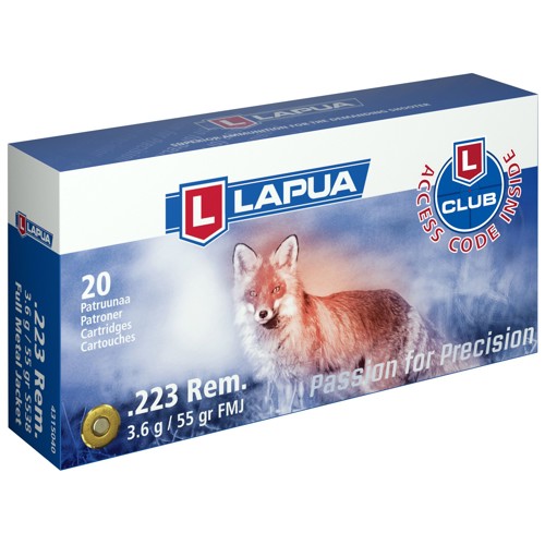 LAPUA AMMO 223 Remington 55Gr FMJ 20rd for sale at KYGUNCO.