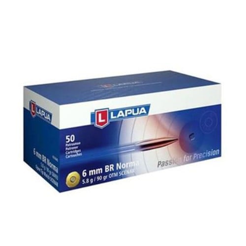 LAPUA AMMO 6mm BR Norma 90Gr Scenar-L OTM 50rd for sale at KYGUNCO.