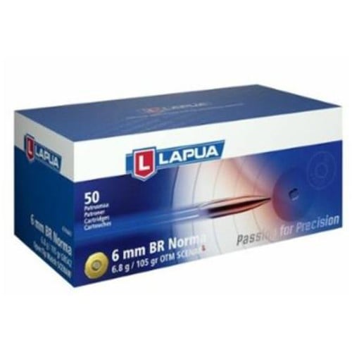 LAPUA AMMO 6mm BR Norma 105Gr Scenar-L OTM 50rd for sale at KYGUNCO.