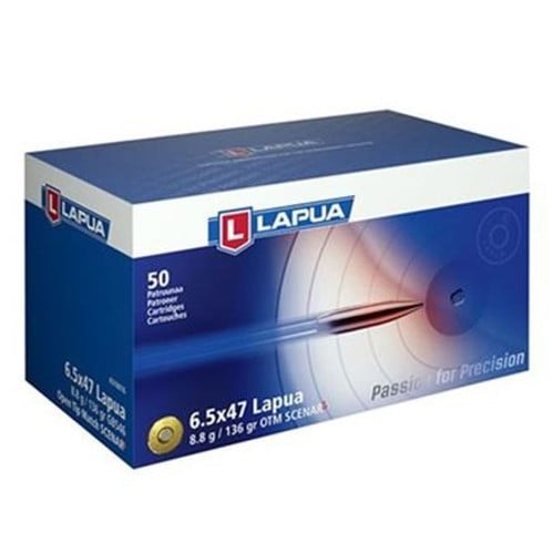 LAPUA AMMO 6.5x47 Lapua 136Gr Scenar-L OTM 50rd for sale at KYGUNCO.