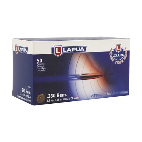 LAPUA AMMO 260 Remington 136Gr Scenar OTM 50rd for sale at KYGUNCO.