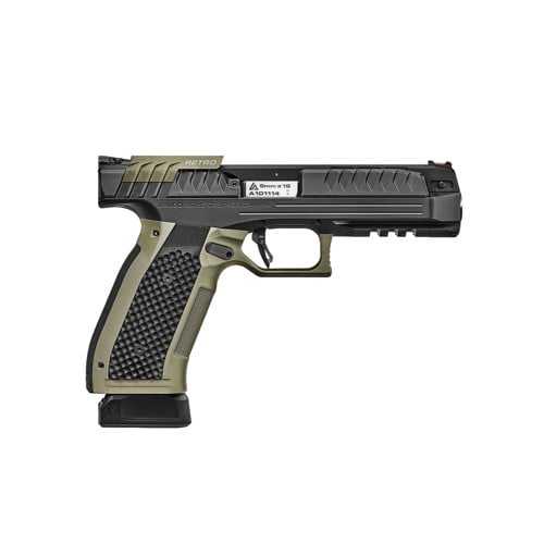 LAUGO ARMS Alien Retro 9mm 4.8" 10rd - Black & Green Retro Kit for sale at KYGUNCO.