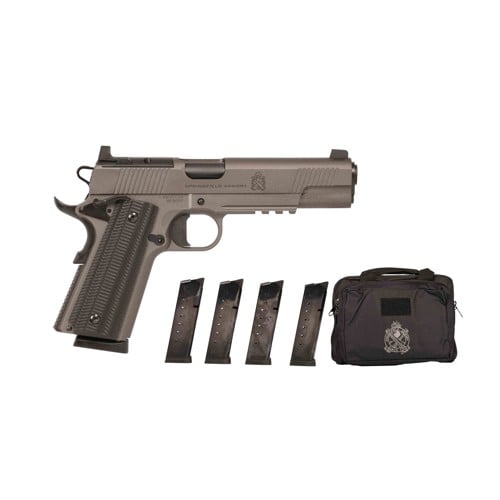 SPRINGFIELD 1911 Operator AOS 45 ACP 5" 8rd Gear Up - Tungsten Cerakote