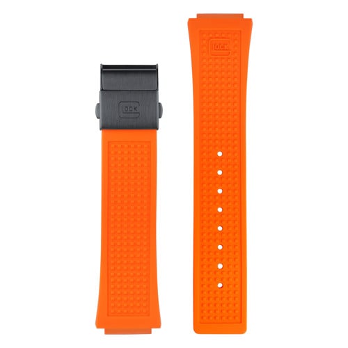 GLOCK WATCHES GB-PU-ORANGE-LOGO-BC-24 Strap for sale at KYGUNCO.