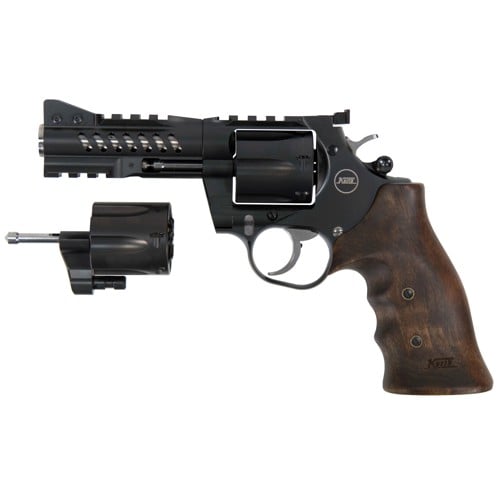 KORTH Ranger Nighthawk Custom 357 Mag 4" 6rd  - DLC & Walnut w/  Interchangeable 9mm Cylinder for sale at KYGUNCO.