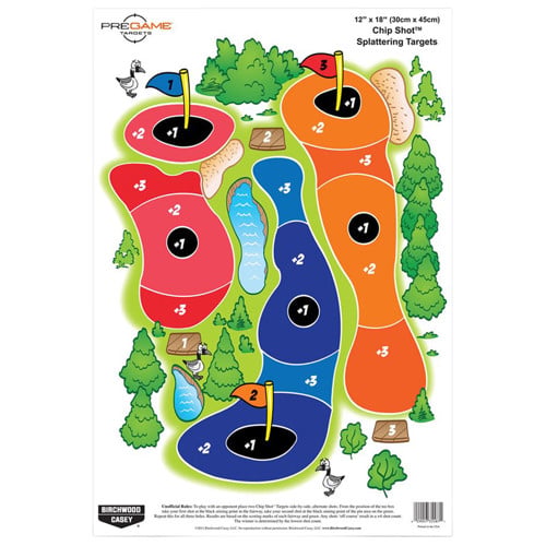 BIRCHWOOD CASEY PreGame 12"x18" Chip Shot Splattering - 8 targets for sale at KYGUNCO.