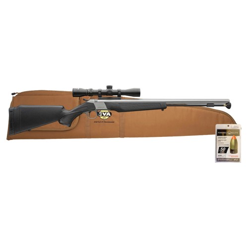 CVA Wolf 50 Cal 24" SS/Black KonusShot 3-9x32 for sale at KYGUNCO.