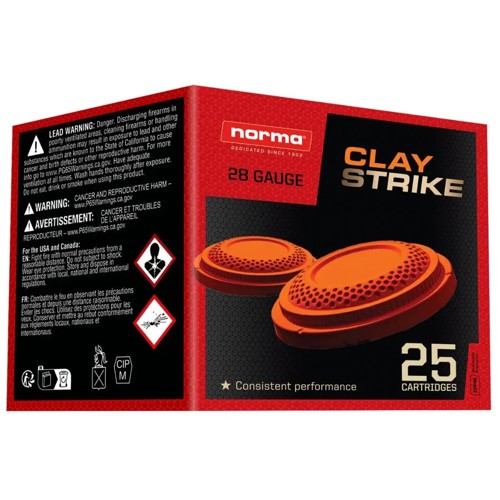 NORMA AMMO 28Ga Claystrike 2.75" #7.5 Shot 3/4oz 25rd for sale at KYGUNCO.