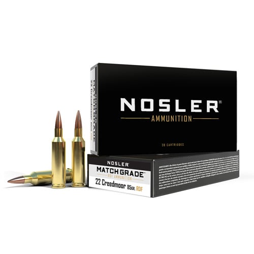 NOSLER 22 Crdmr 85Gr Match Grade RDF HPBT 20rd for sale at KYGUNCO.