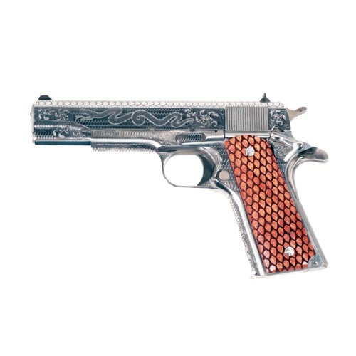 COLT 1911 Government Custom Wood Snake 45 ACP 5" 7rd - Stainless for sale at KYGUNCO.