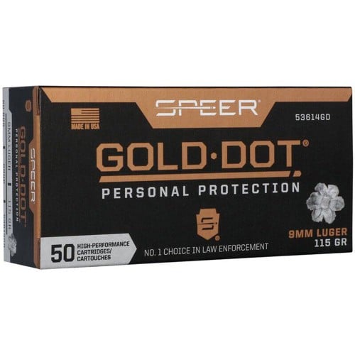 SPEER AMMO 9mm Luger 115Gr GDHP Ammo 50rd for sale at KYGUNCO.