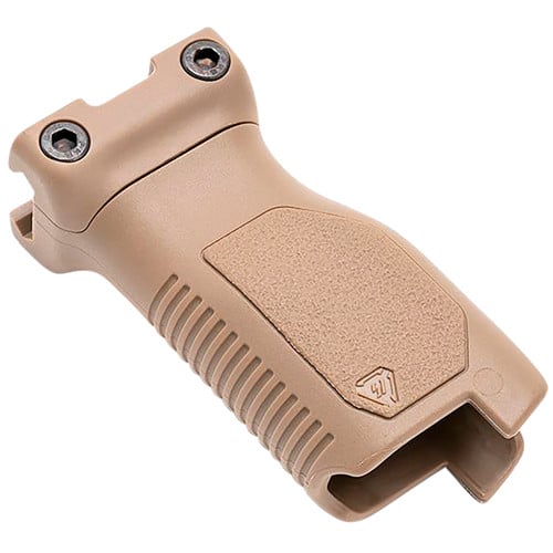 STRIKE INDUSTRIES Angled Vertical Grip with CMS(M-LOK) Long FDE for sale at KYGUNCO.