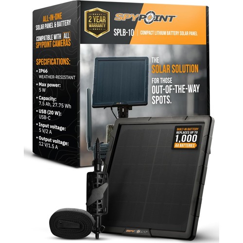 SPYPOINT SPLB-10 Compact Solar Panel for sale at KYGUNCO.