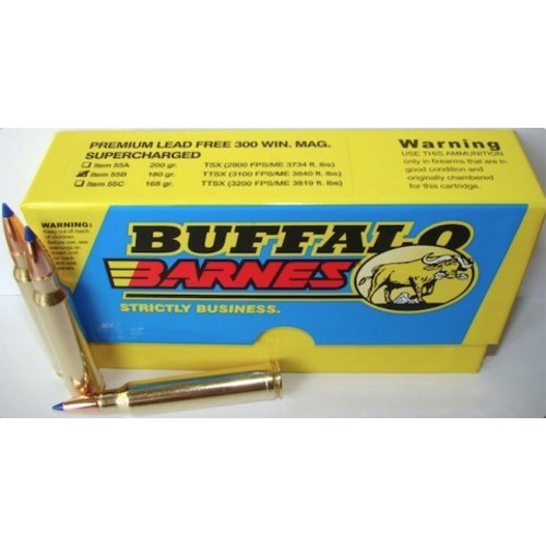 BUFFALO BORE 300 Win Mag 180Gr Barnes TTSX 3100FPS 20rd for sale at KYGUNCO.