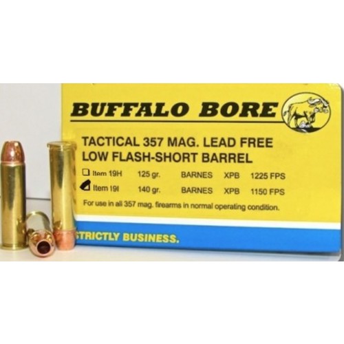 BUFFALO BORE 357 Mag 140Gr Barnes XPB (1150FPS/ME 411 ft) 20rd for sale at KYGUNCO.