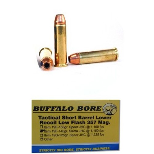 BUFFALO BORE 357 Mag 140Gr JHP (1150FPS/ME 411 ft lbs) 20rd for sale at KYGUNCO.