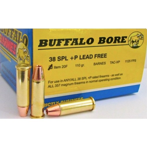 BUFFALO BORE 38 Special 110Gr Barnes TAC-XP 1125FPS 20rd for sale at KYGUNCO.
