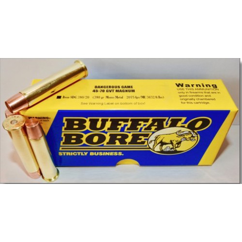 BUFFALO BORE 45-70 Govt 380Gr Mono-Metal 2075FPS 20rd for sale at KYGUNCO.