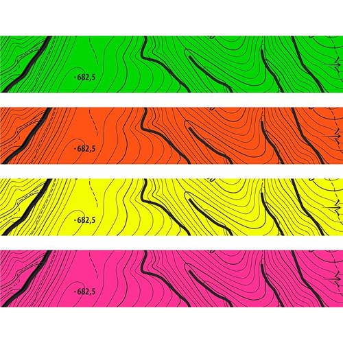 WHITEWATER ARCHERY YELLOW FLUORESCENT THIN LINE TOPO MAP ARROW WRAPS for sale at KYGUNCO.