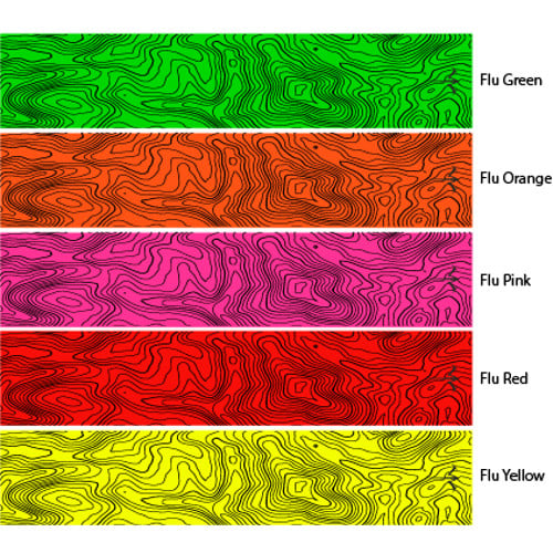 WHITEWATER ARCHERY RED FLUORESCENT THIN LINE TOPO MAP ARROW WRAPS for sale at KYGUNCO.
