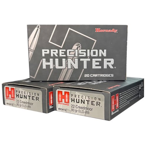HORNADY 22 Creedmoor 80Gr ELD-X Precision Hunter 20rd for sale at KYGUNCO.