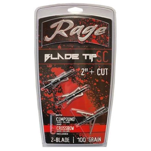 RAGE Broadheads Black Series Chisel 2in 3pk for sale at KYGUNCO.