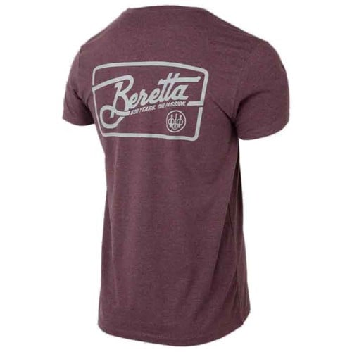 BERETTA Retro Patch SS T-Shirt Bordeaux XXL for sale at KYGUNCO.