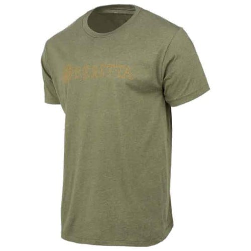 BERETTA Hardlines SS T-Shirt Heather Mil Green S for sale at KYGUNCO.