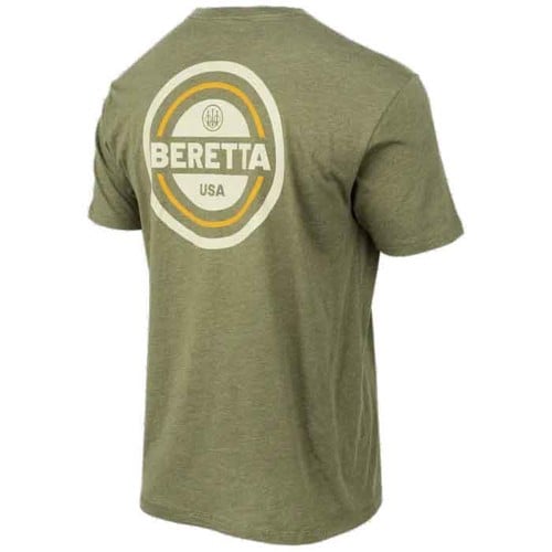 BERETTA USA 2.0 SS T-Shirt Heather Mil Green XXL for sale at KYGUNCO.
