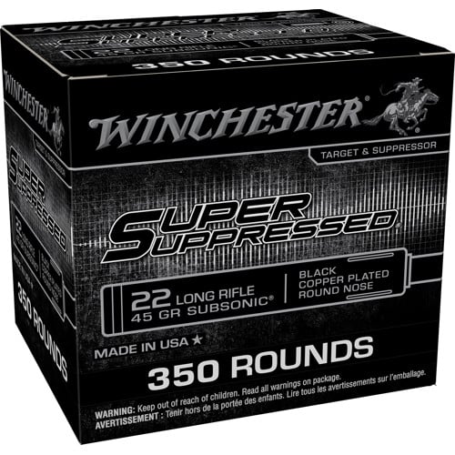 WINCHESTER AMMO Super Suppressed 22LR 45Gr Subsonic 350rd for sale at KYGUNCO.