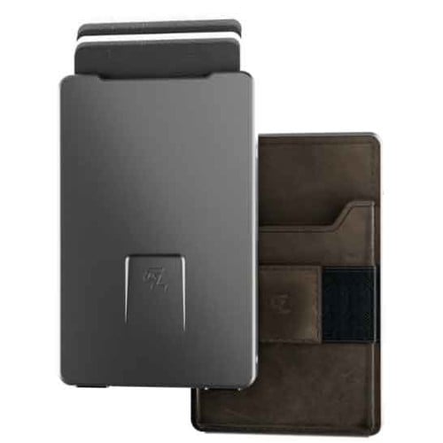 GROOVE LIFE Leather Wallet Gun Metal & Brown for sale at KYGUNCO.