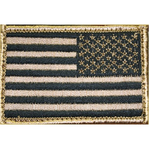 BLACKHAWK Patch, Tan/Black USA Reversed Image 2" x 3" for sale at KYGUNCO.