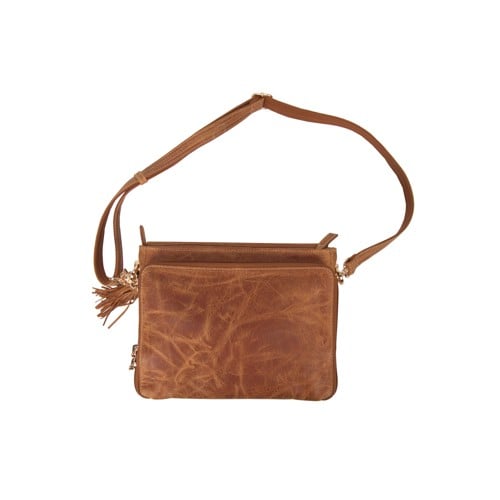 GUN TOTE'N MAMAS Clutch Crossbody Carmel for sale at KYGUNCO.