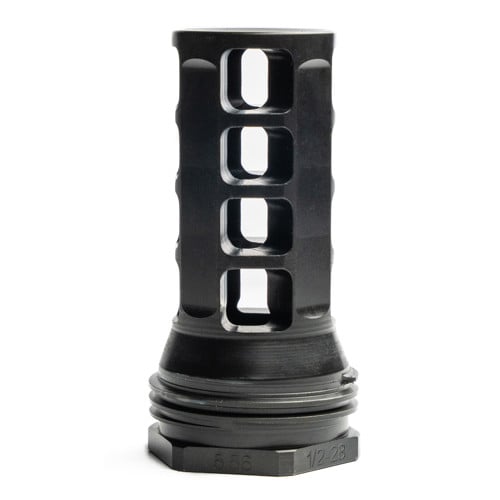 HUXWRX SAFETY CO QD 338 Muzzle Brake Black 3/4"-24 AR Platform for sale at KYGUNCO.