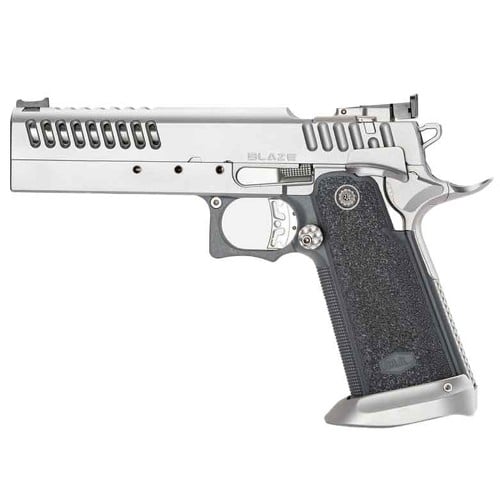 BUL ARMORY SAS 2 Blaze Optic Ready 9mm 5" 20rd - Silver w/ Adjustable Rear Sights for sale at KYGUNCO.