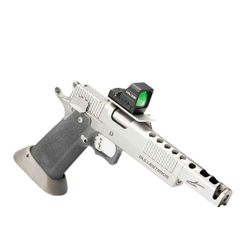 BUL ARMORY  SAS 2 Bullesteros 38 Super 5.7" 28rd - Silver w/ RMR Adapter Plate for sale at KYGUNCO.